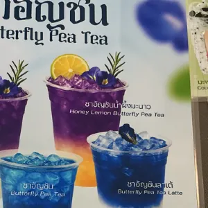 ชาอัญชันน้ำผึ้งมะนาว